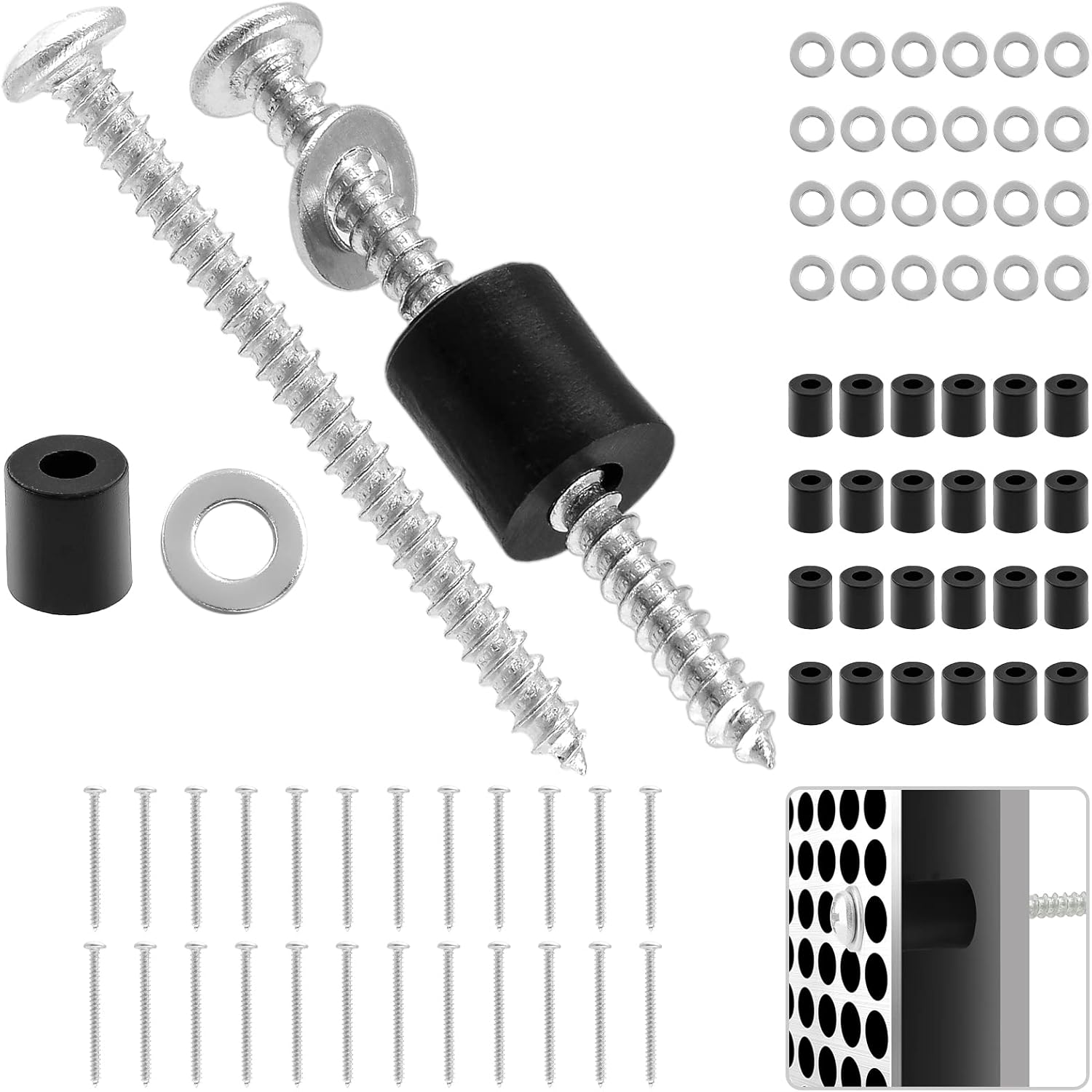 Harskiyer 24pcs Pegboard Mounting Kit, Pegboard Kit Screw