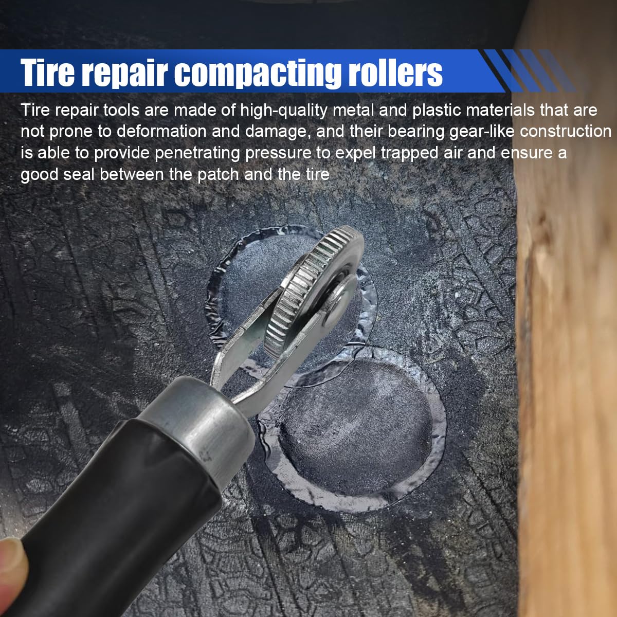 34-teiliges Reifenreparatur-Patch-Werkzeug, 32 mm/42 mm/58 mm, Reifenflicken-Set mit Rolle und Innenauskleidungsschaber, Universal-Radreparatur-Werkzeug für Auto, LKW, Fahrrad, Motorrad