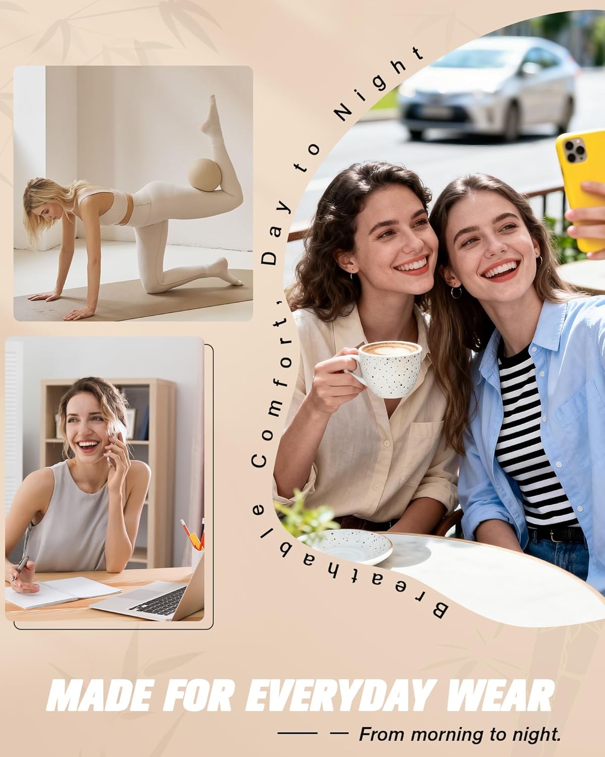 Womens Underwear Bamboo Rayon High Waisted Full Coverage Panties Soft Breathable Stretchy Comfort Briefs 5 Pack - Image 6