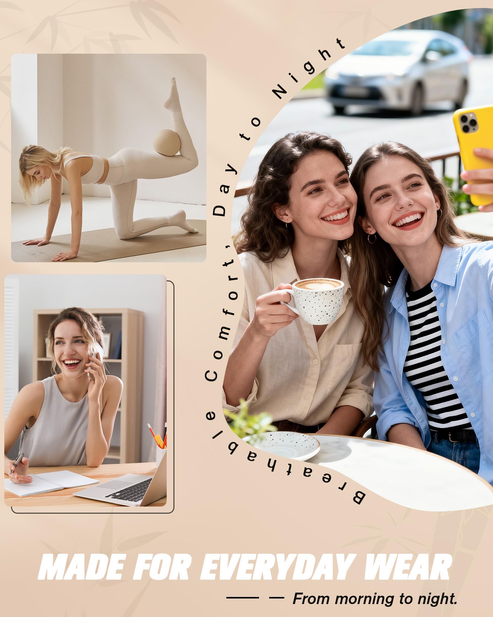 Mutande in bambù da Donna Confezione da 5 Pezzi Morbide Come la Seta Slip Altamente Traspiranti Comode e Prive di Etichette