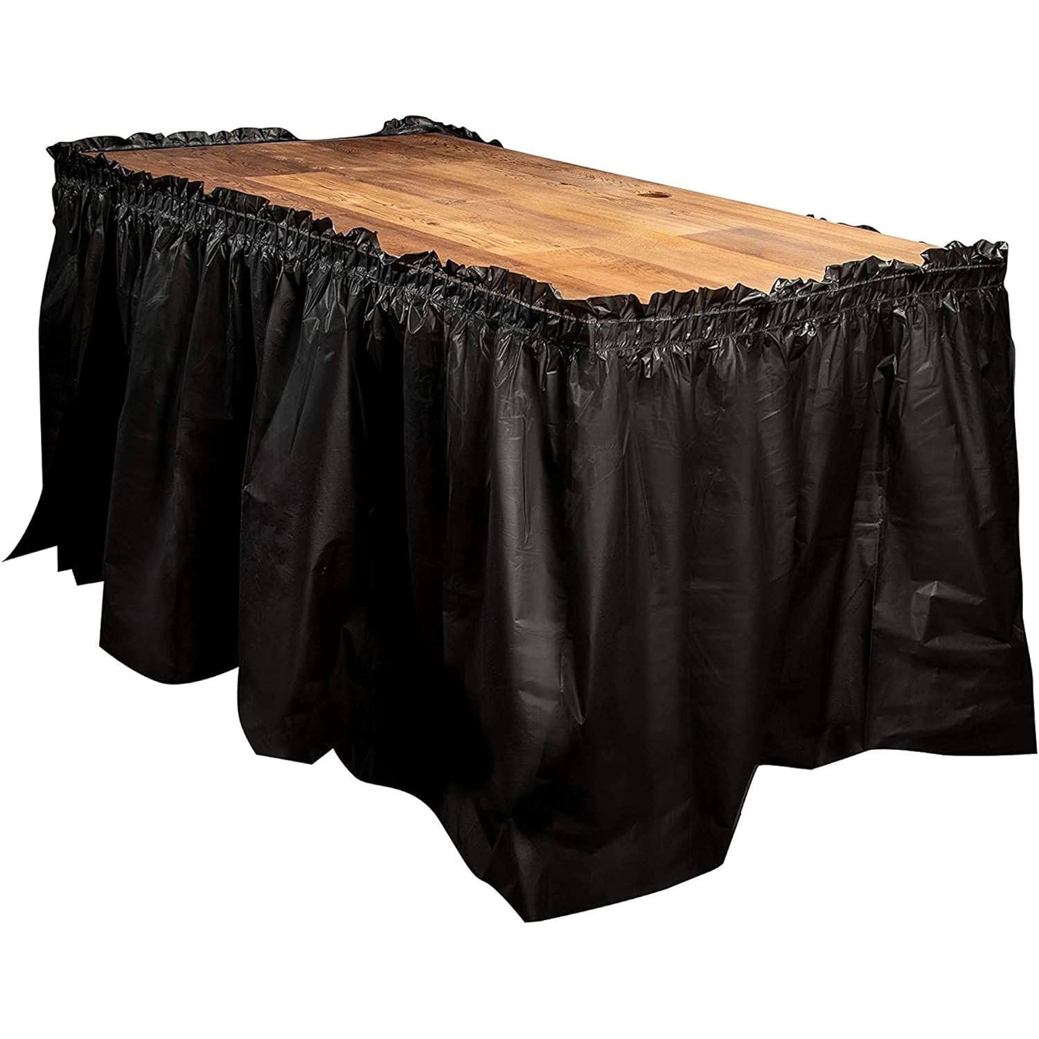 Disposable Table Skirts 6Pack Ruffled Plastic Table Skirts Perfect