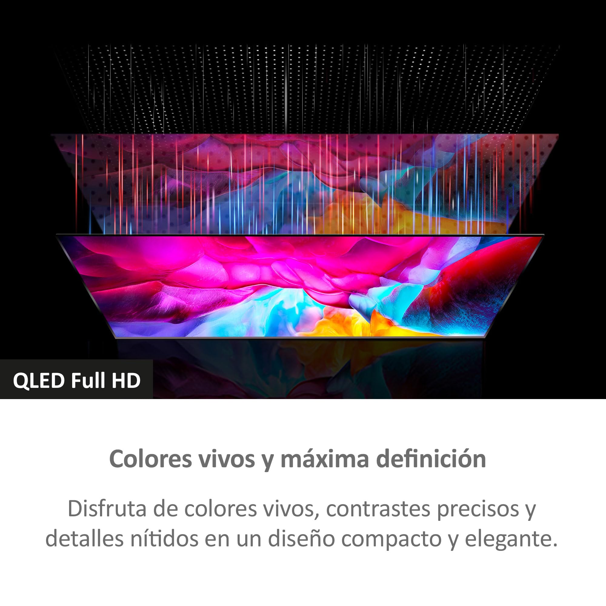 Haier QLED 4K UHD H32S80EFX 32'' Smart TV, Google TV, Dolby Audio, HDR 10, Telecomando Smart, Google Assistant, Bluetooth 5.1, Gaming 120Hz, USB 2.0, DBX TV, HDMI 2.1 x 4