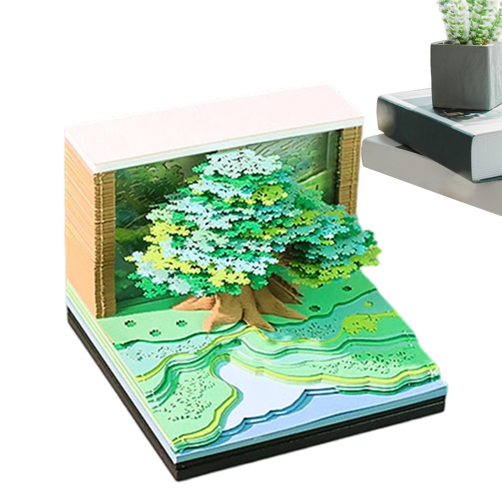 Calendario 3D a strappo 2027 Decorazione Da Tavolo A Forma Di Albero | Calendario da scrivania con fogli staccabili Per Uomo Donna Studenti Insegnanti Casa Ufficio Camera Da Comodino Comp