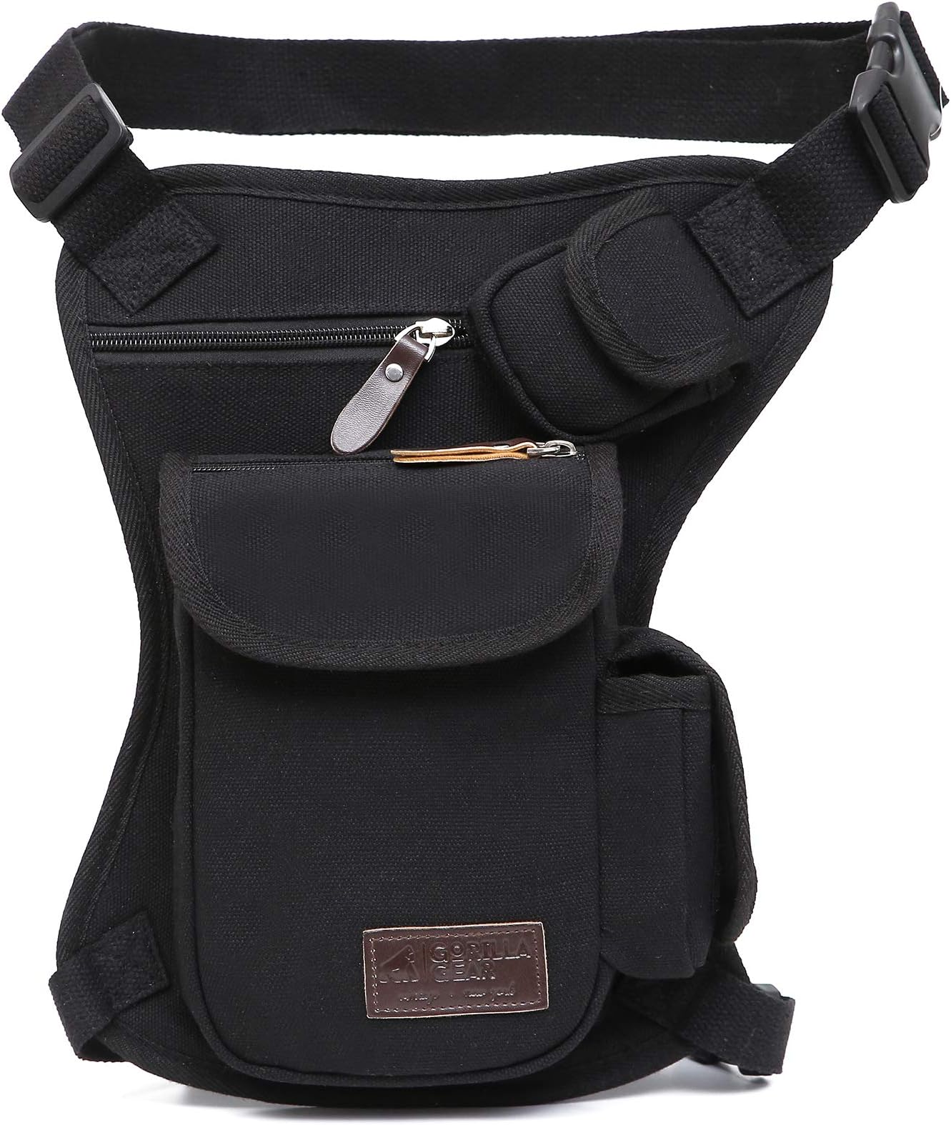 Tactical Hip Bag by Gorilla Gear - Men's Multipurpose Drop, Black, Size One_Size