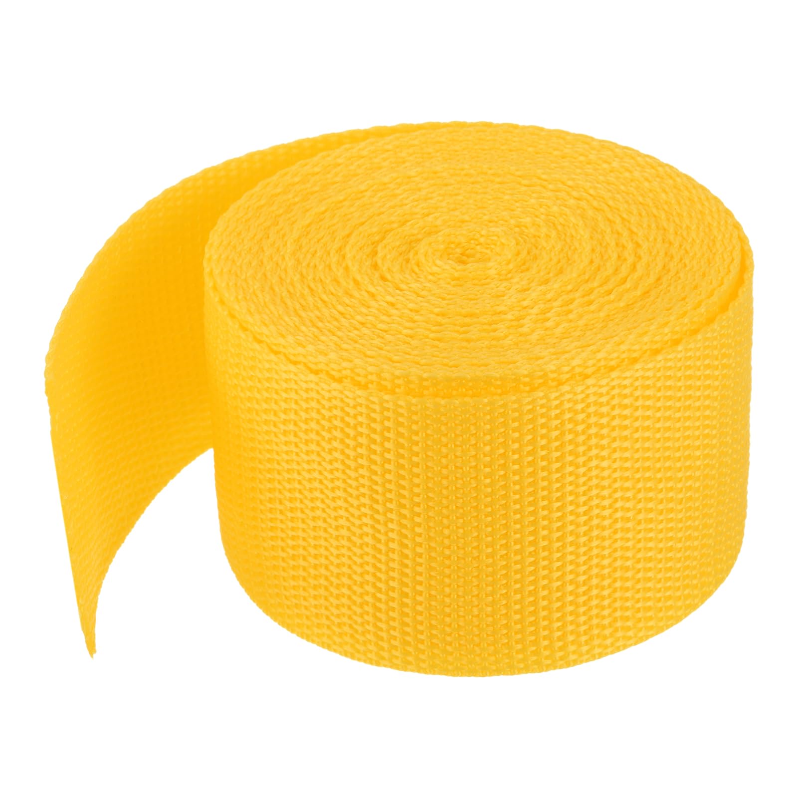 MECCANIXITY Lightweight Polypropylene Webbing Strap 2" 5 Yard Backpack Strapping Band Dark Yellow for Outdoor Luggage Cargo Straps