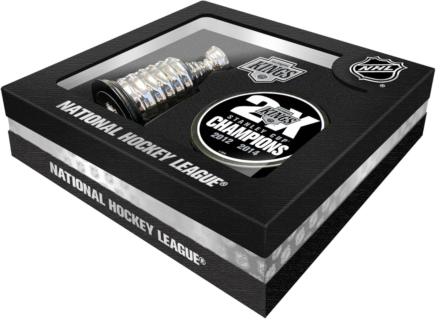 Sports Decor LA Kings Stanley Cup Champs Puck + Replica Cup Gift Box Set