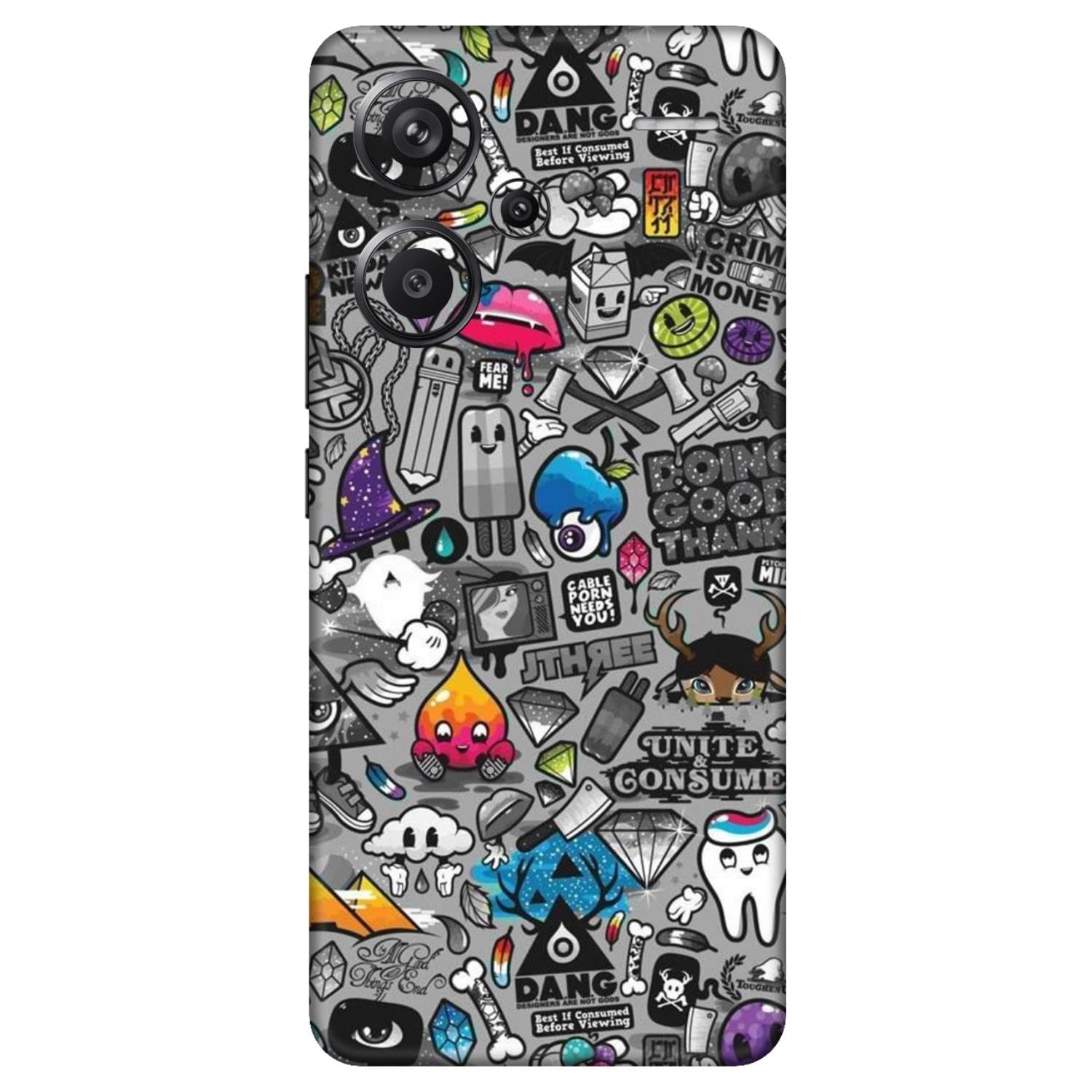 WRAP CRAFT Mobile Skin Sticker Compatible with Redmi Note 13 PRO Plus 5G Skin Not Back Cover, Camera & Back Protector Mobile Skin Wrap; REDMI Note 13 PRO Plus 5G-KE-212 WRAP CRAFT Mobile Skin Sticker Compatible with Redmi Note 13 PRO Plus 5G Skin Not Back Cover, Camera & Back Protector Mobile Skin Wrap; REDMI Note 13 PRO Plus 5G-KE-212