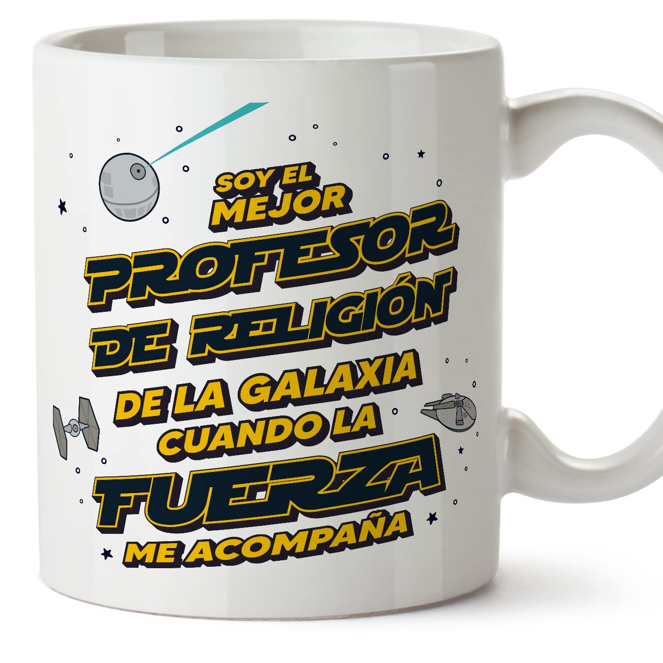 MUGFFINS Tazas para JEFE hombre - En Español - Mejor de la Galaxia Cuando Fuerza me Acompaña - 11 oz / 330 ml - Regalo original y divertido — view 245