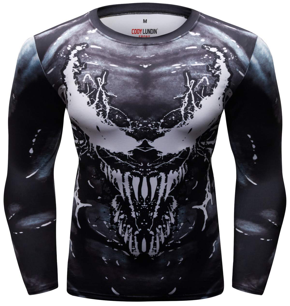 Red PlumeMen's Anime Series Compression Sports Shirt Skin Running Long Sleeve Tee