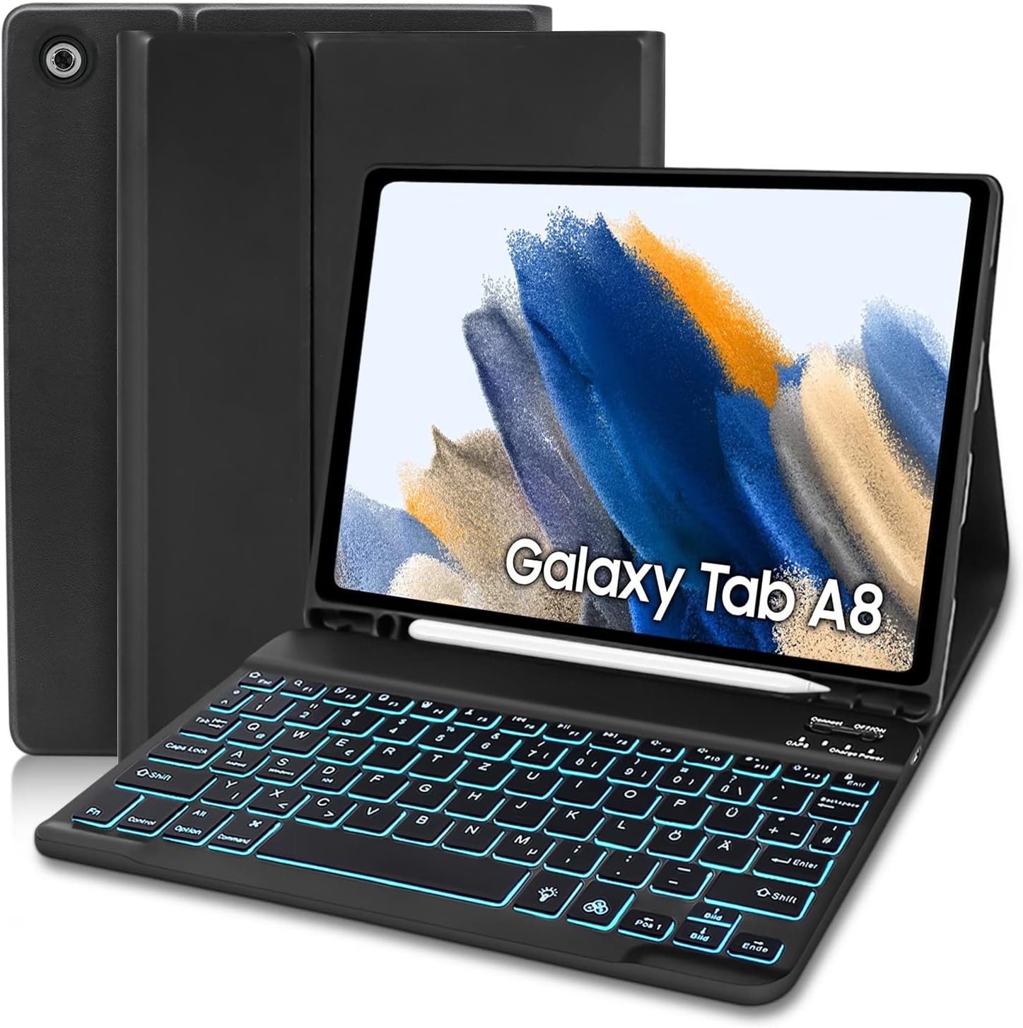 Samsung Galaxy Tab A8 Hülle Mit Tastatur Samsung Galaxy Tab A8 Hülle mit Tastatur - Schutzhülle mit Pencil