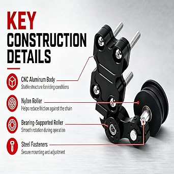 Motorcycle Chain Tensioner Adjuster,Bolt-on Install for ATV Dirt Bike