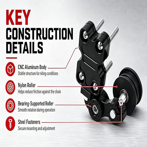 Motorcycle Chain Tensioner Adjuster,Bolt-on Install for ATV Dirt Bike
