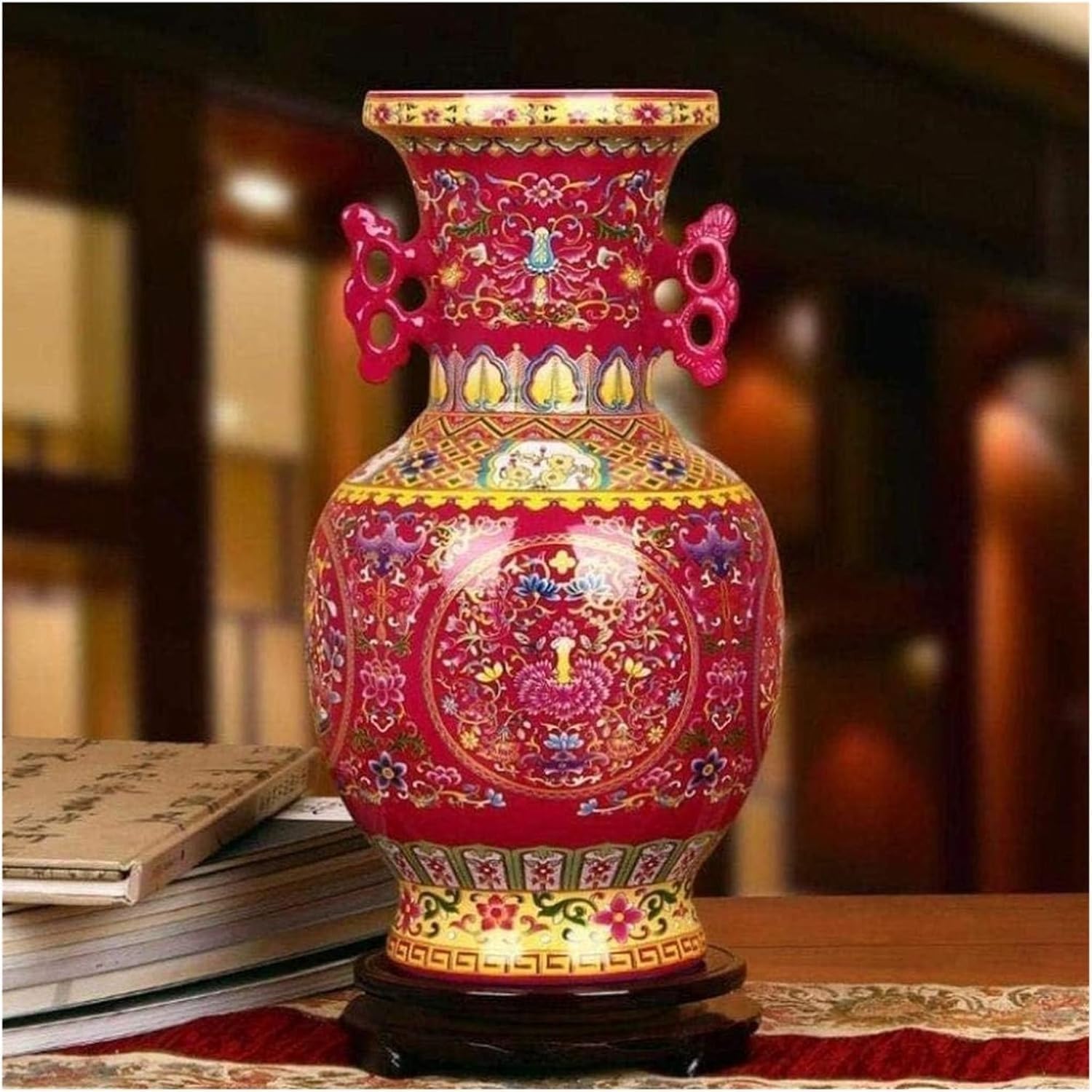 Vase Tabletop Wedding Ornamental Beautiful Ceramic Flower Excellent Porcelain Jingdezhen Ceramics