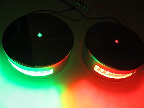 Miniatura 6 de Pactrade Marine Luz de navegación horizontal SS304 LED Verde Estribor Puerto Rojo