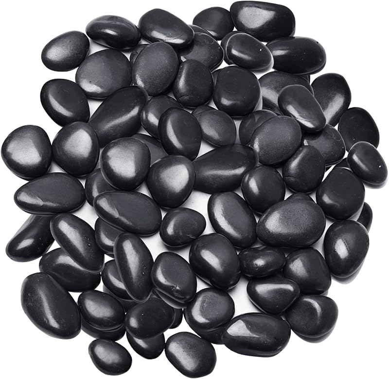 Suministros para terrarios, rocas del río Virekm, guijarros ornamentales decorativos | Piedras de paisajismo de jardín, relleno de grava para decoración del hogar, lecho de flores, pecera, plantas, jarrones, suculentas