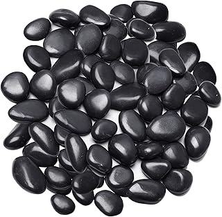 Terrarium Supplies,Virekm River Rocks, Decorative Ornamental Pebbles,Garden Landscaping Stones,Gravel Filler for Home Decoration Flower Bed Fish Tank Plants Vases Succulents