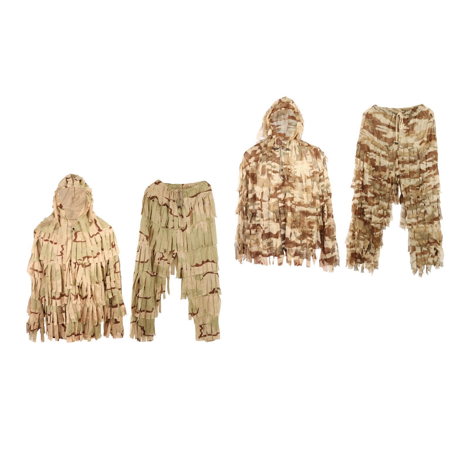 Costume Ghillie Camouflage 3D Desert Camo - Taille Unique - Homme - Neuf - Poids 1.5 Kg