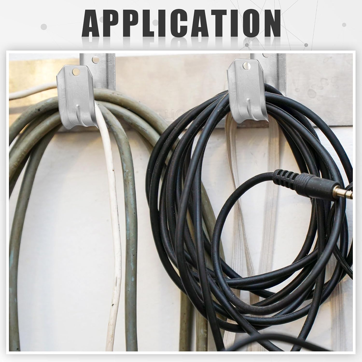 Blulu 30 Pcs 2" Cable Support J Hooks Heavy Duty Galvanized Steel Wire Management Cable J Hooks Hangers for Attaching to Vertical Surfaces Wall Mounting, Silver