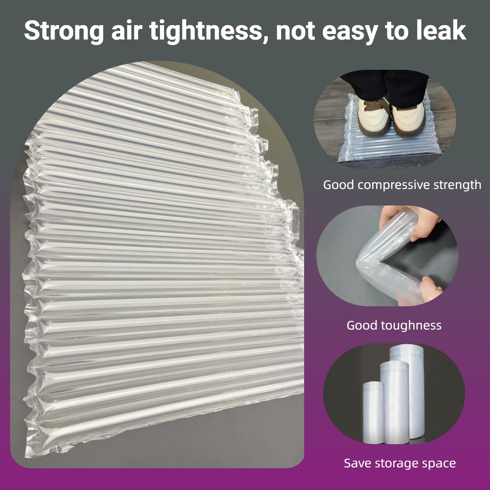 Aufblasbare Luftpolsterfolie zum Verpacken zerbrechlicher Gegenstände, Umzugsbedarf, 40,1 cm x 40,9 m breit, große Verpackung, Luftkissen für den Versand, Glas, strapazierfähig,