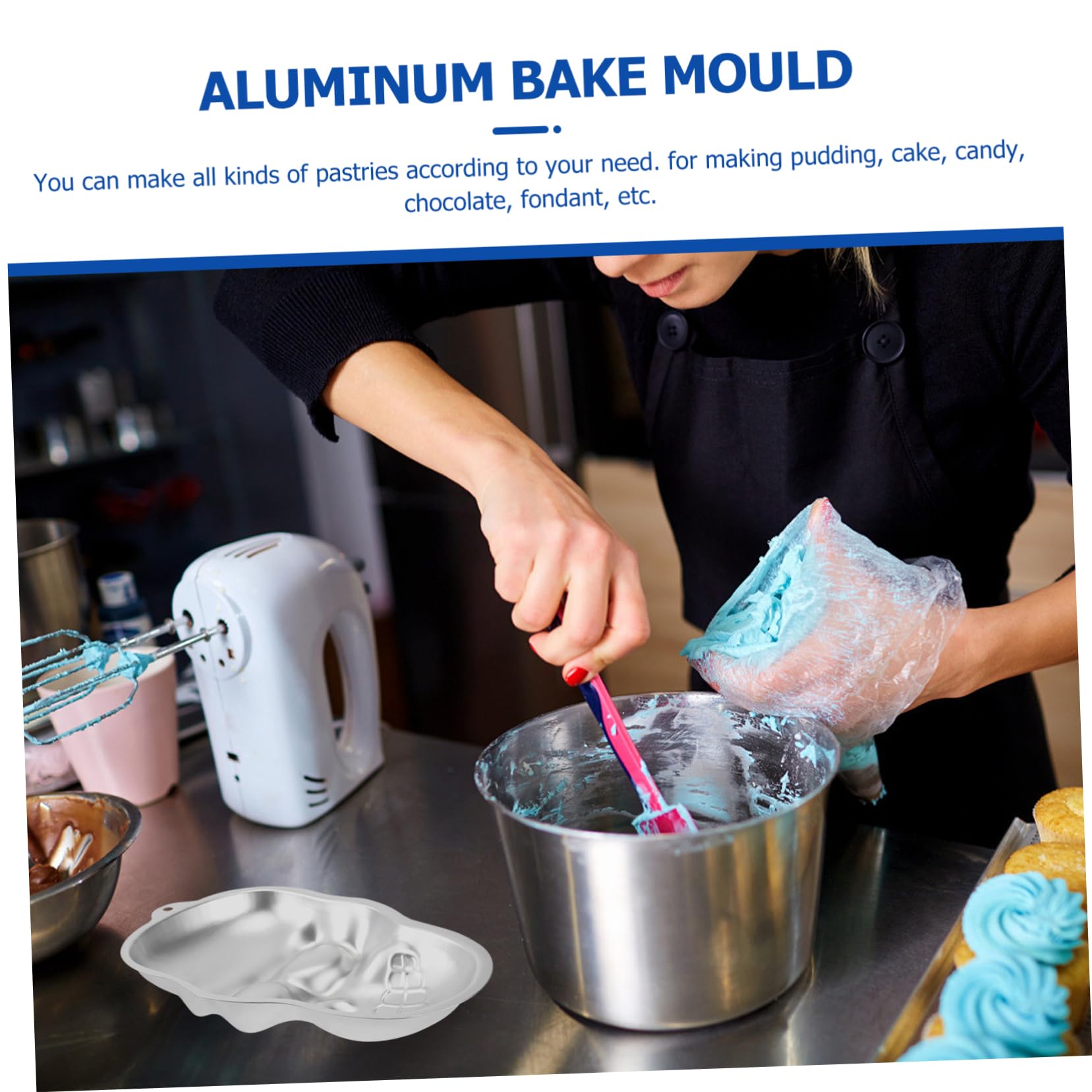 UPKOCH Moule À Gâteau En Aluminium En Forme De Crâne Dhalloween 3 Pièces Flexible Pour Fondant Chocolat Et Bonbons