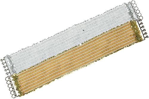 Vista 3 de uxcell Ladies Sequins Decor Metal Interlooking Buckles Elastic Waist Belt