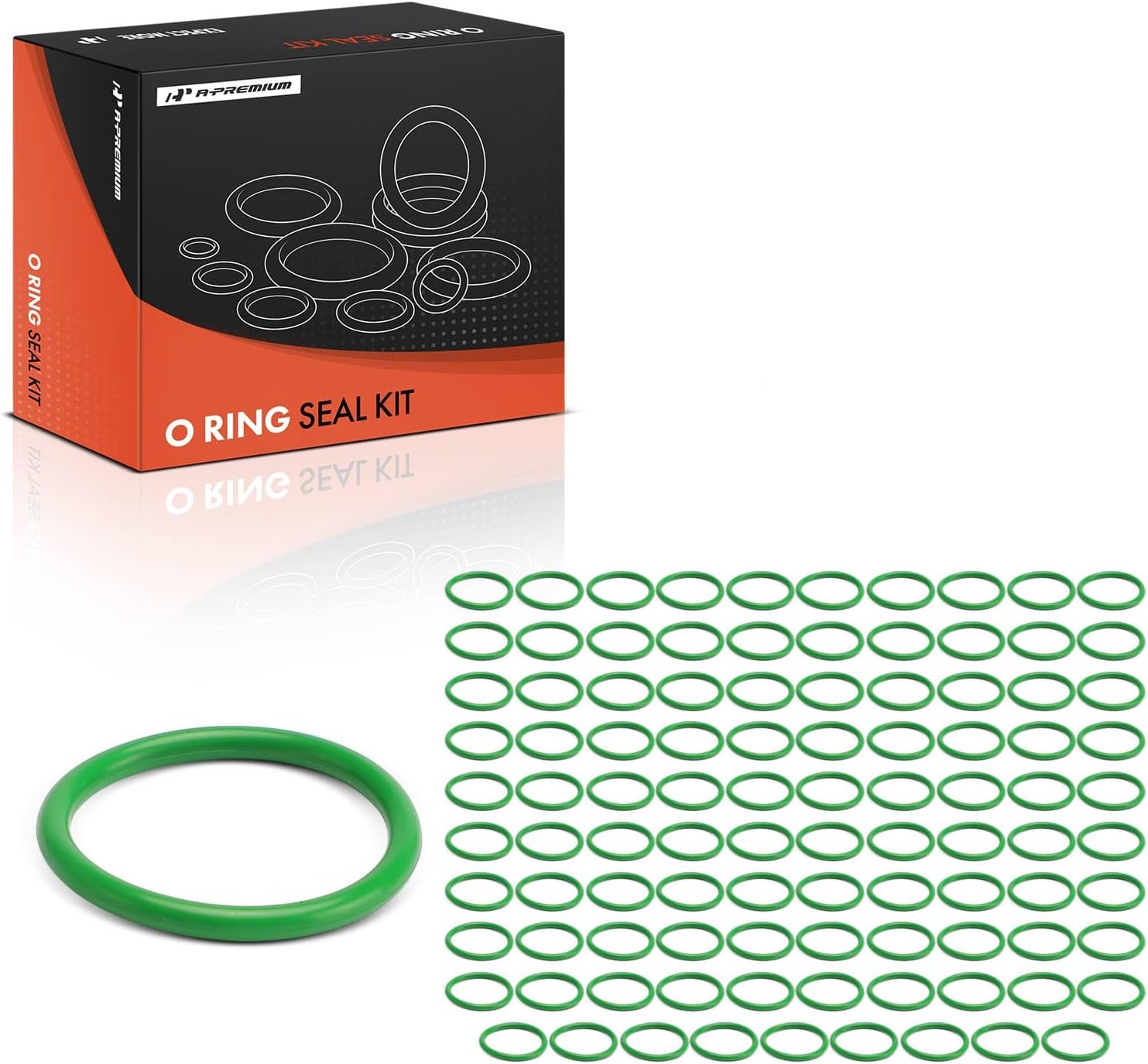 A-Premium Universal AC System Repair Kit, Exact ID (23.00±0.25mm) Exact CS (2.40±0.08mm), HNBR, 100Pcs