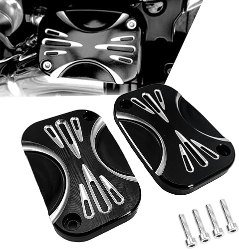 Cubiertas de cilindro maestro de embrague de freno de motocicleta de aluminio izquierda y derecha para Harley Touring Road King Electra Street Glide