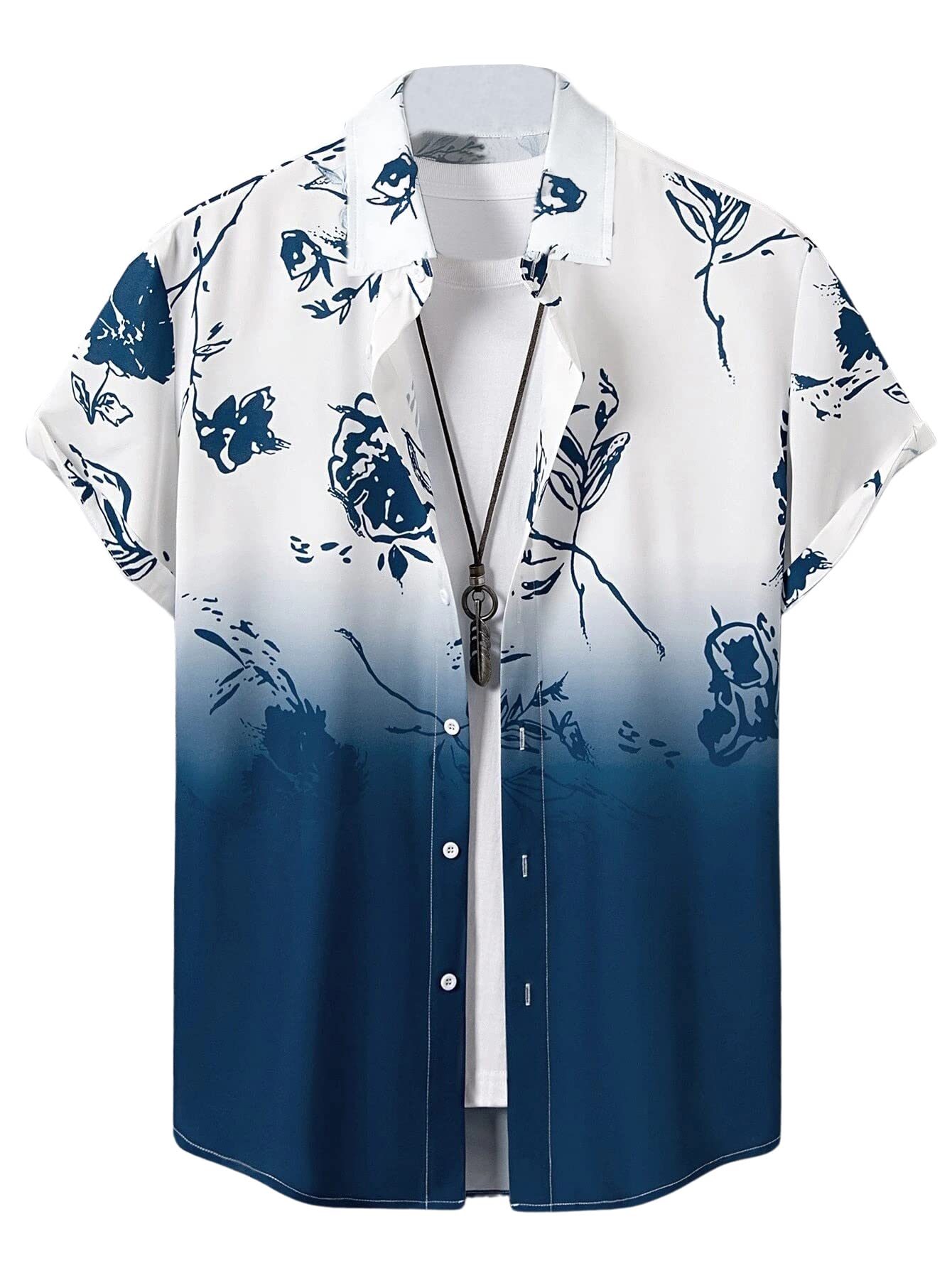 LymioCasual Shirt for Men|| Shirt for Men|| Men Stylish Shirt || Men Printed Shirt (Sheded Rose)