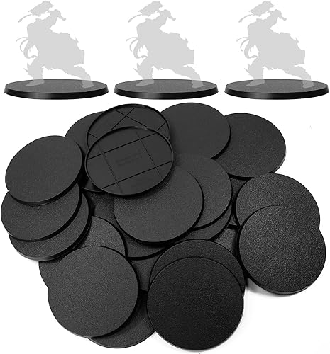 Miniatura 8 de Evemodel 40 unids 3.150 in bases redondas para juegos de guerra mesa simulación militar escena ABS plástico