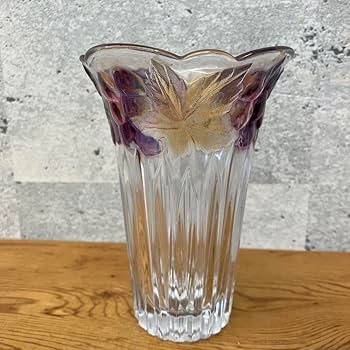 Amazon.co.jp: 昭和レトロ ガラス製 ぶどう柄 花瓶 花器 花入れ 花立て