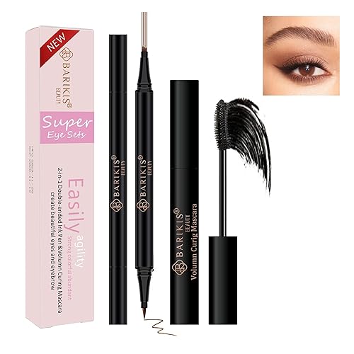 Miniatura 2 de flivevine Sello delineador de ojos marrón 2 en 1, sellos de delineador de ojos con alas perfectas para ojos de gato, delineador de ojos líquido de