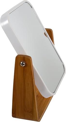 Miniatura 2 de Bodico Espejo de baño con soporte, 7 x 9 pulgadas, color blanco