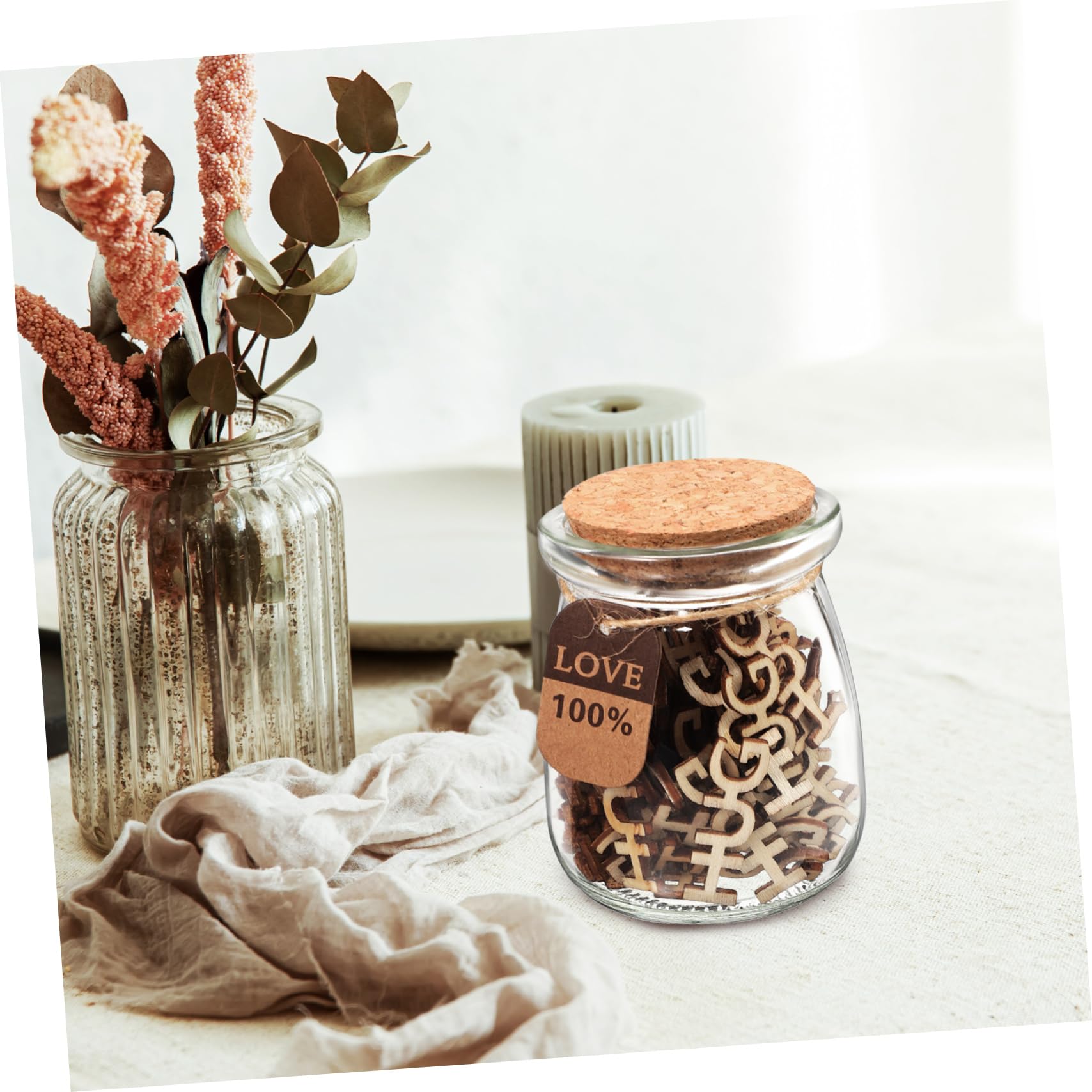 STOBAZA 5stücke Hugs in a Jar Elegante Holzbuchstaben Im Valentinstagsgeschenk Verlobungsgeschenk Oder Geburtstagsüberraschung Leicht Und Kompakt Für Verschiedene Anlässe