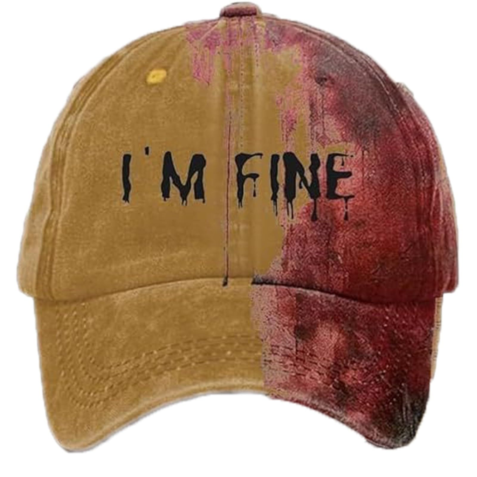 Gorra I'm Fine transpirable con estampado de sangre y visera curva 4