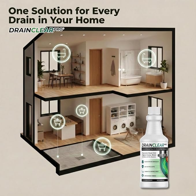 Limpiador Enzimático Destapacaños DrainClear Pro 32oz miniatura 11