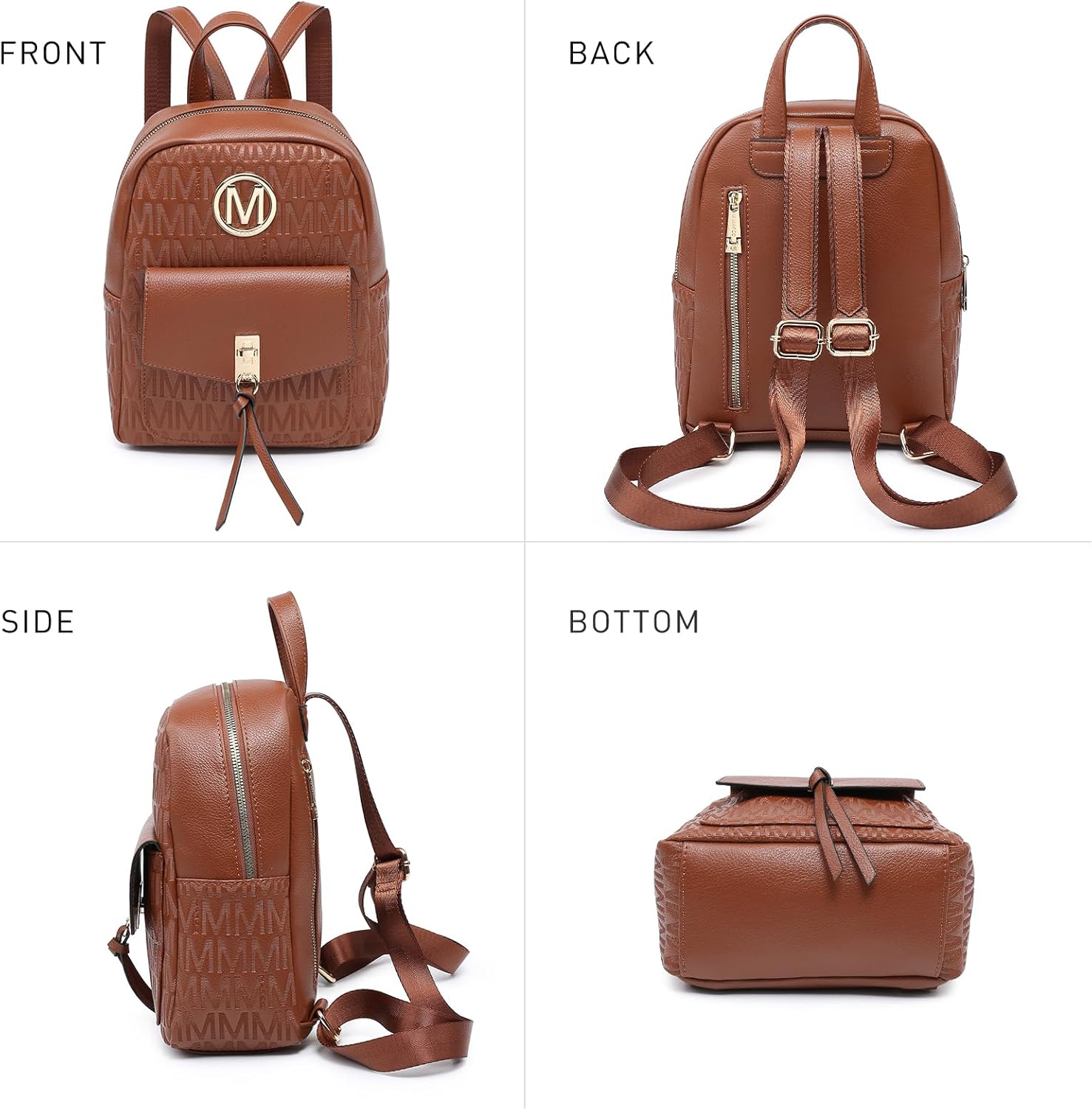 MKP Ladies Small Backpack Purse for Women Fashion Daypacks Purse Shoulder Bag with Charm Tassel - Image 5