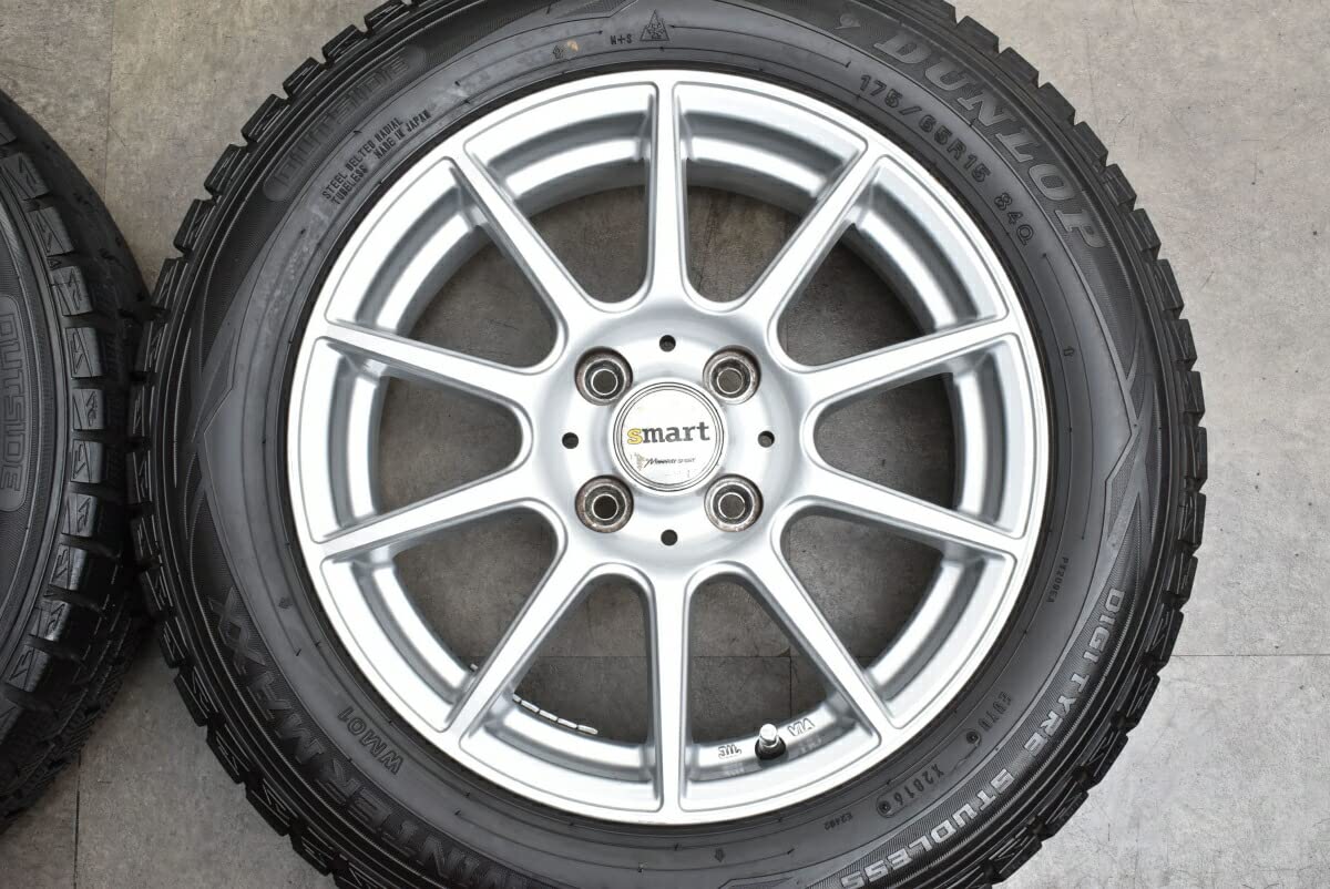 Amazon | 中古 スタッドレスタイヤホイール 4本セット 15インチ 5.5J + 