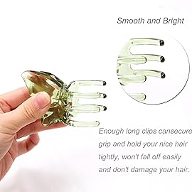 NAISIER Hair Accessories - 3.3 inch Butterfly Hair Claw Clips, Large Sized Jaw Clips for Girls and Women, 5 Pack