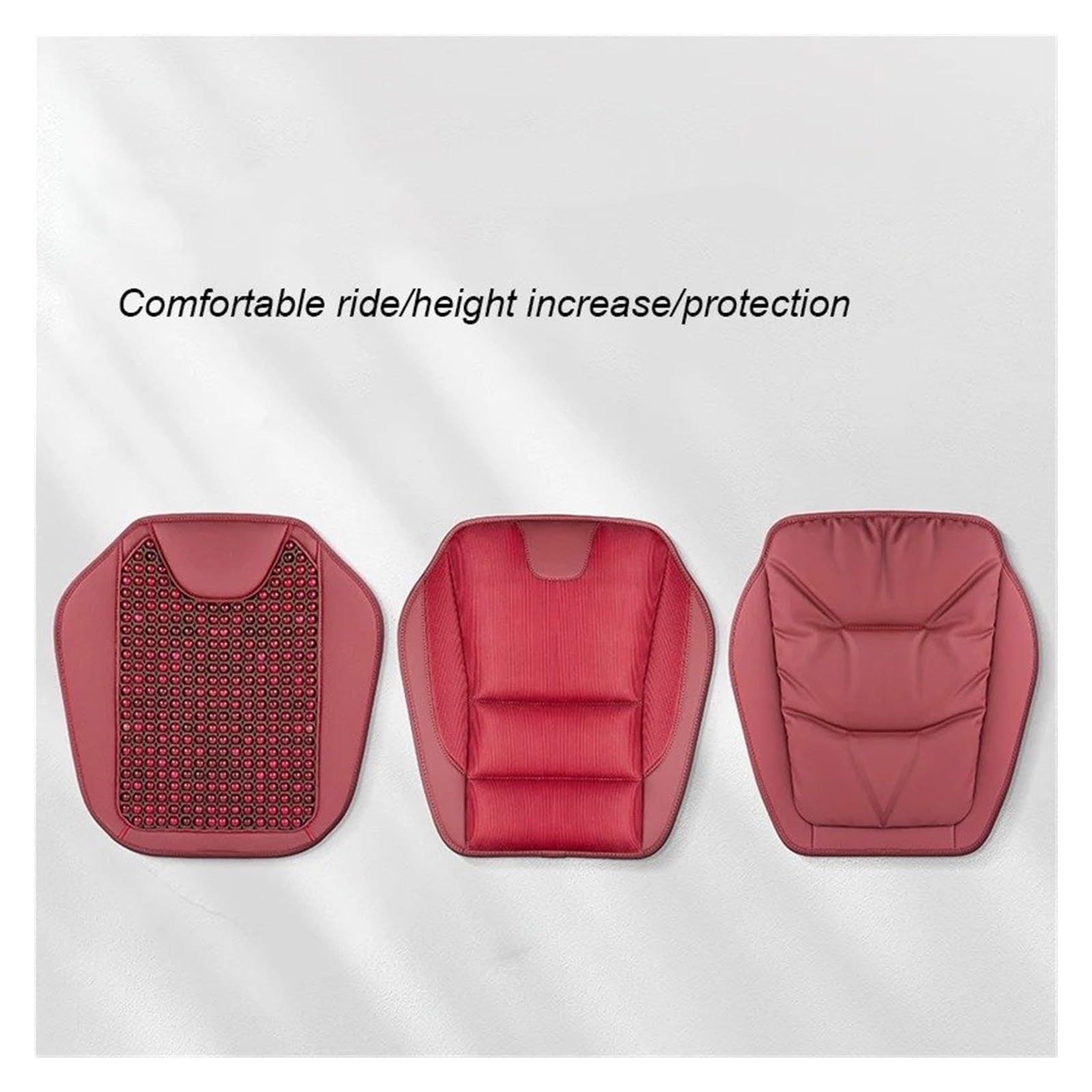 per Macan per Panamera per Cayenne Cuscino Seggiolino Auto Seta Ghiaccio Bodhi Naturale Confortevole Decorazione Interna Traspirante Ricambi Auto Set Coprisedili Macchina | Comfortable Red 1PC