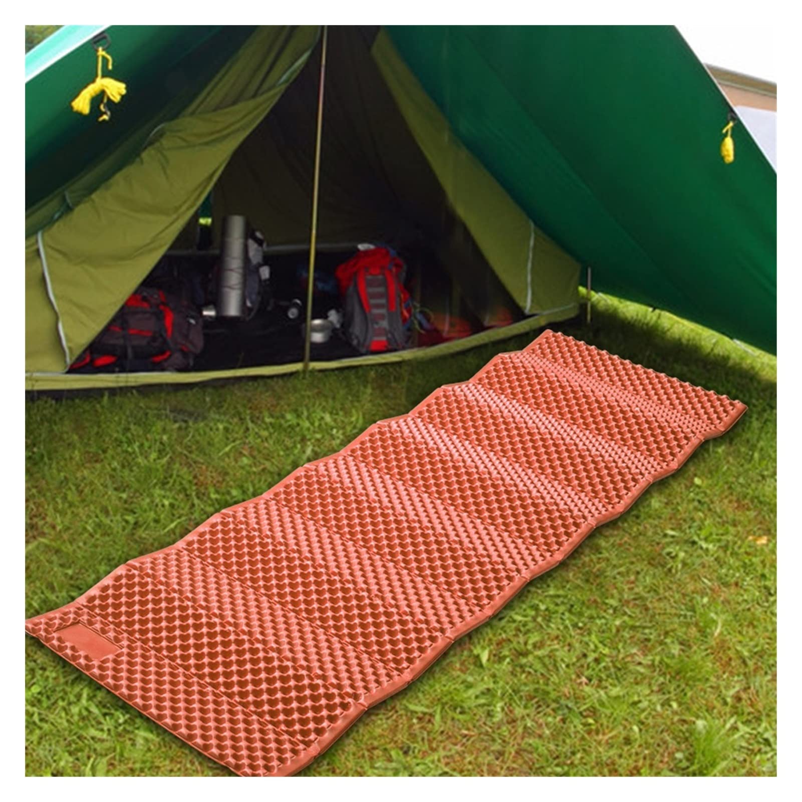 Colchón De Camping Alemán al aire libre Almohadilla de dormir Portátil Picnic Picnic Holded Matter Fastry Equipment Equipment Manta Impermeable Humisture a prueba de humedad Colchón De Espuma Para Cam