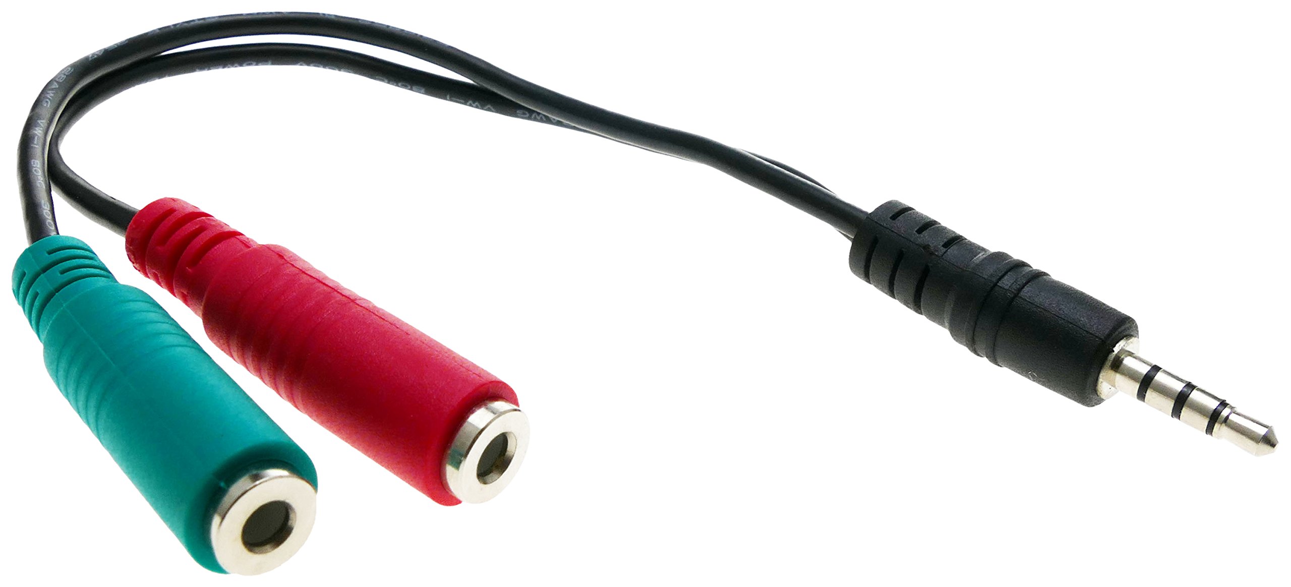 Cablematic PN02031515053064624 Audio Adapter for Mini Jack 3.5 Headphone and Microphone