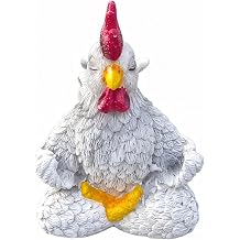 Resin Rooster Statue Feng Shui Tai Chi Chicken Animal Figurine Farmhouse Table Decor,Home Living Room Office Desk Shelf Rustic Country Kitchen Ornament