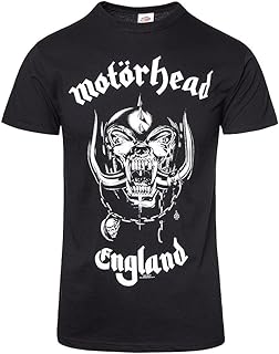 Motorhead Unisex-adults Official England T Shirt, (Black)