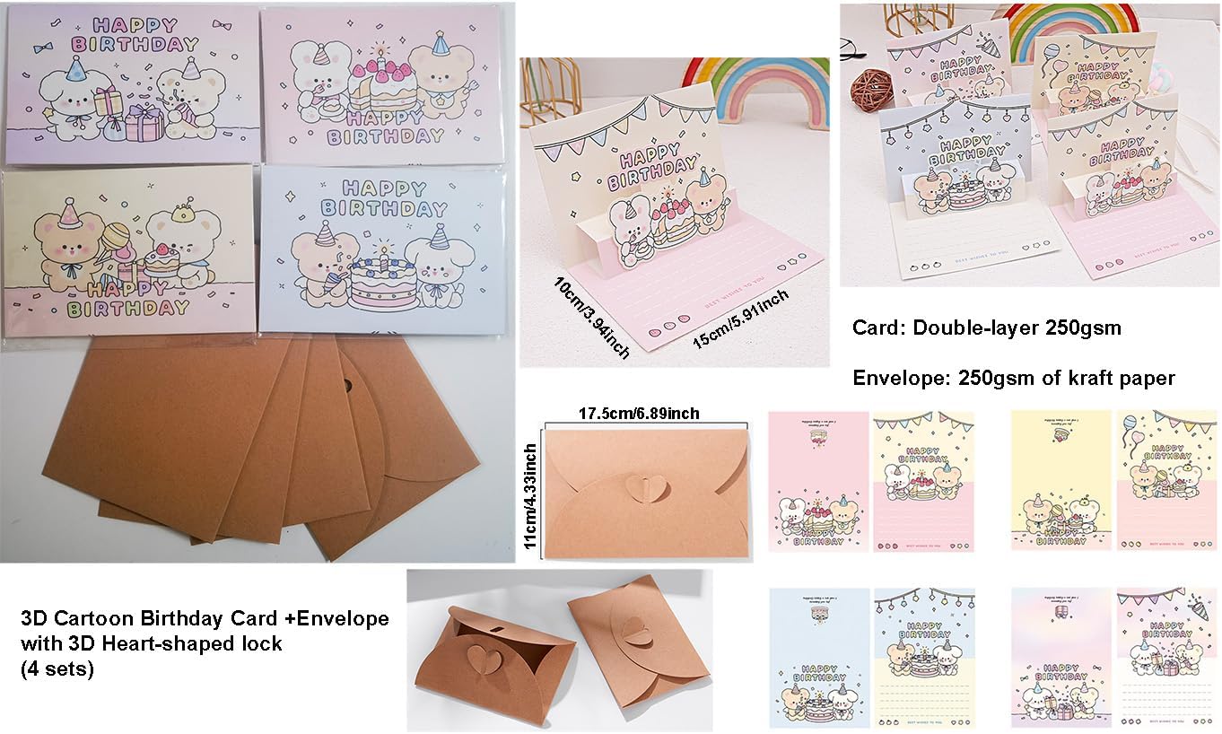 Family Greeting Cards Set 54-in-1, 54 Pack All Occasion Greeting Cards with Envelopes & Stickers
