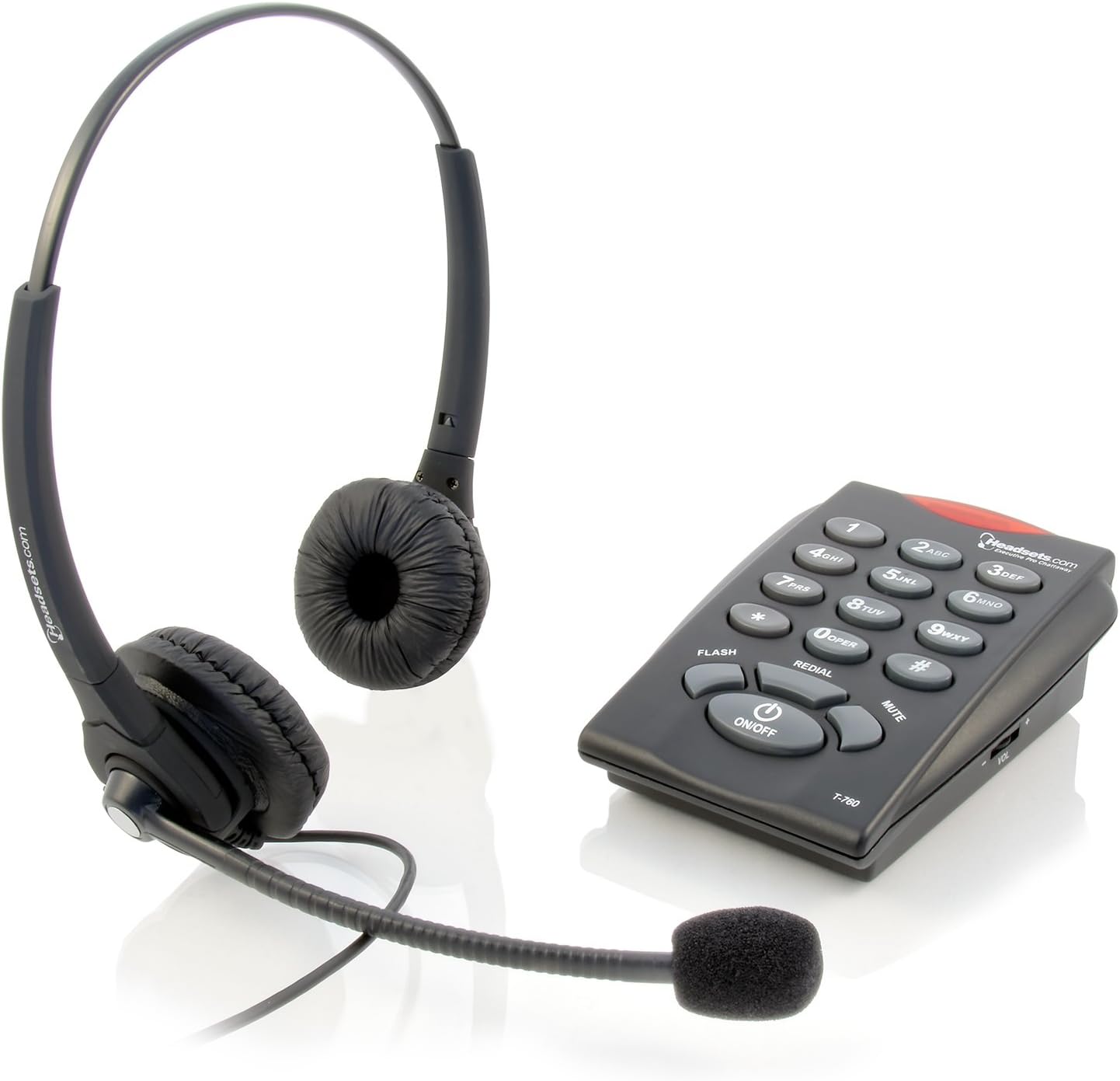 Executive Pro Telephone System and Corded Headset Combo – Make Calls, Easy Set-Up, Noise-Canceling Microphone. Includes 2-Year Warranty (Chattaway Phone Bundle)