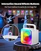 Bluetooth Karaoke Machine for Adults, SD-516 2 Mics, 10W Rechargeable Portable Home Party Speaker with DJ Light for Outdoor, Events, Gathering, PA System, Support USB/AUX - White