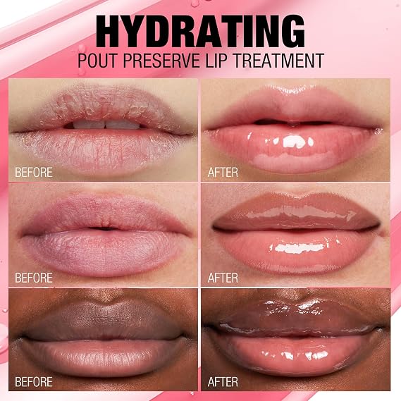 Lip Oil, Hydrating Lip Glow Oil Plumping Glass Finish Moisturizing Lip Gloss Lip Tint Extract Lip Oil Tinted for Dry Lip and Lip Care