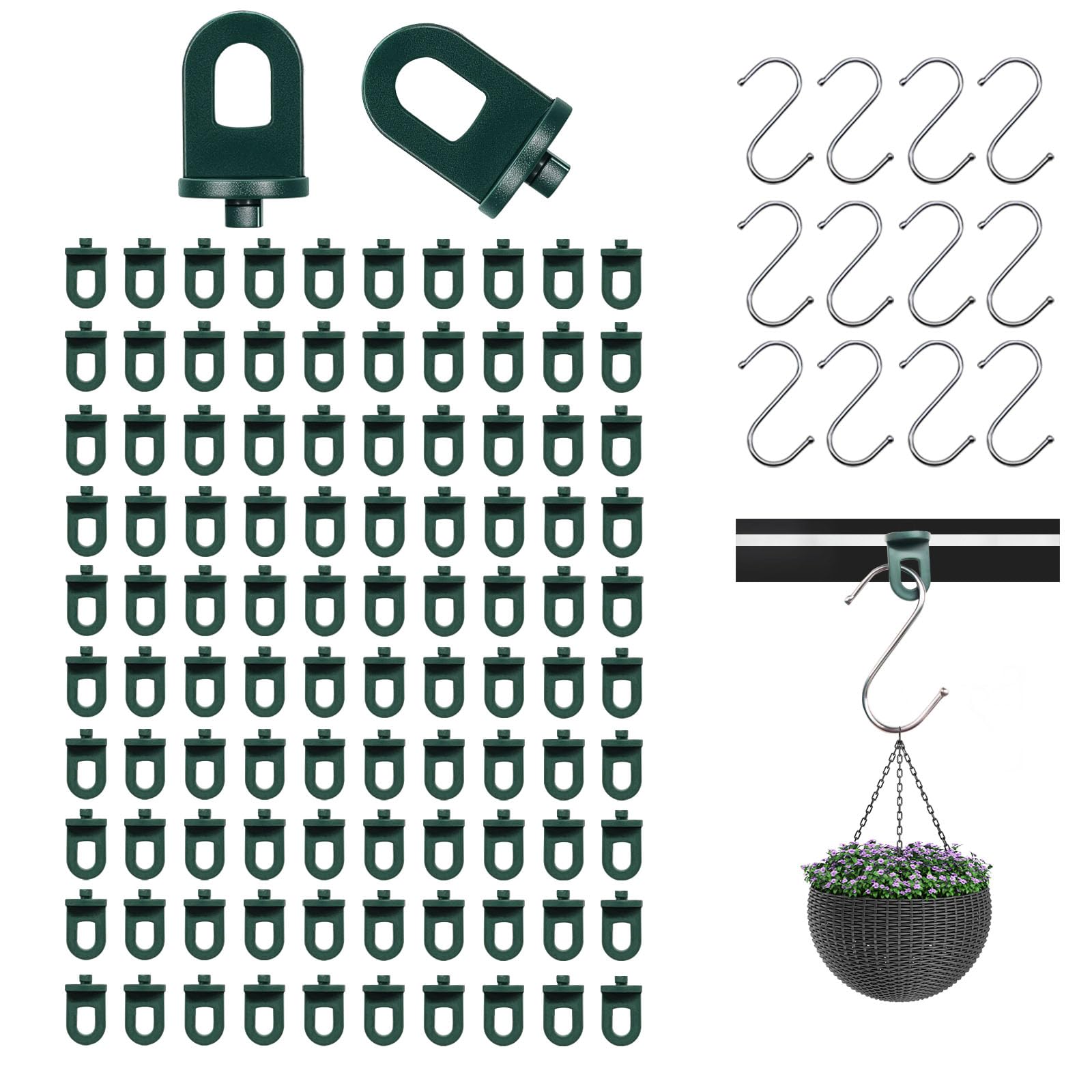 RASENWERK 50 Clips Innovants Pour Serre Avec Encoche - Supports Plantes Robustes Made In Germany