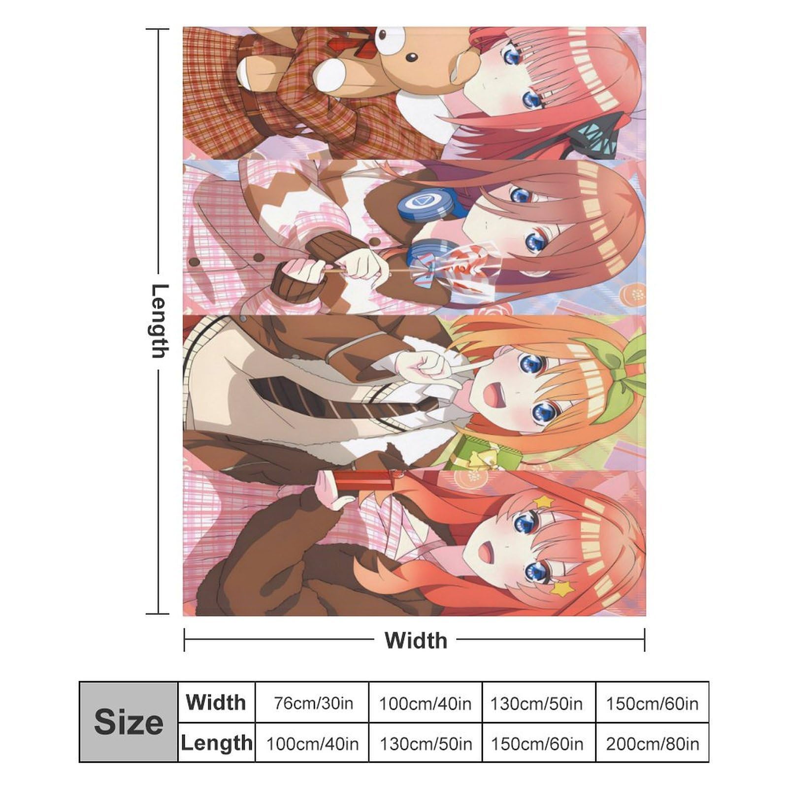 Amazon｜五等分の花嫁 タオルケット 夏用 ブランケット キャラクター