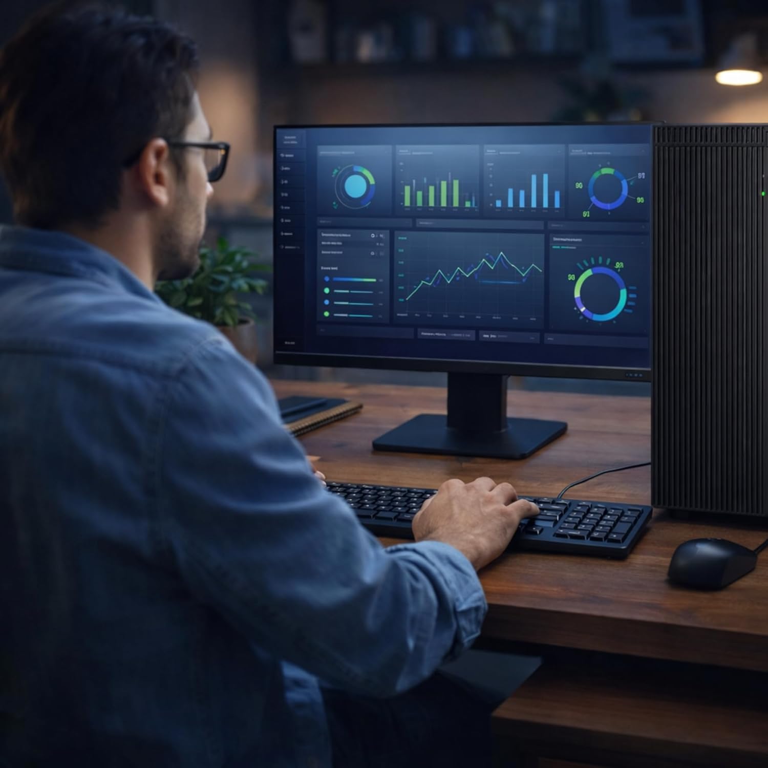 ASUS V500 Business Tower Desktop Computer • 10-core Intel Core i7-13620H Processor • 32GB DDR5 • 1TB SSD • Office 365 for The Web • HDMI + DisplayPort, Wi-Fi 6 • Wired Keyboard & Mouse • Windows 11